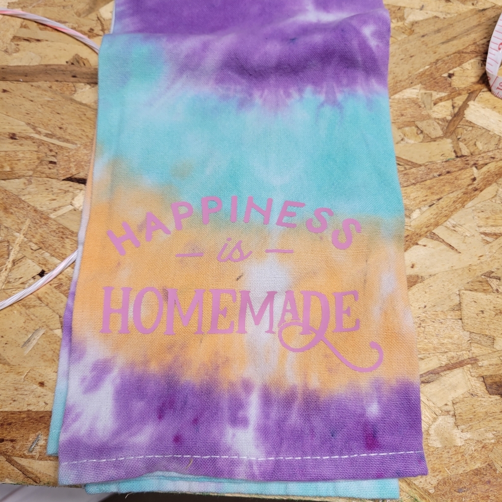 New Handmade Flour Sack Kitchen Decor Towel Happiness is Homemade